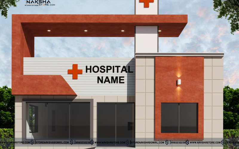 Modern Medical Architecture: Elevation Design for Mr. Ravi Shankar's Clinic